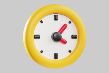 Preview: Cartoon yellow wall clock