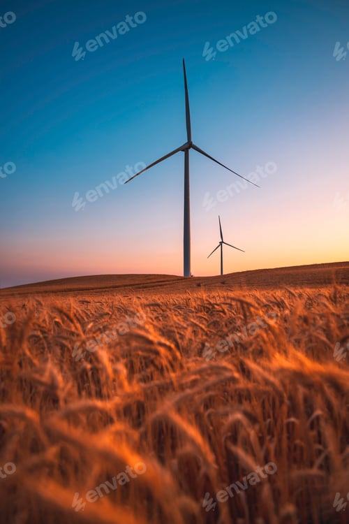 Preview: A wind turbine. Electricity wind generator
