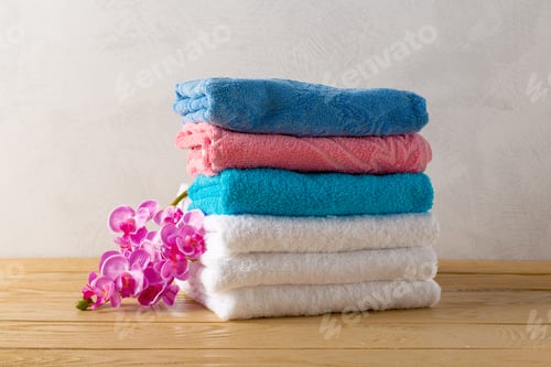 Preview: towels roll with flower