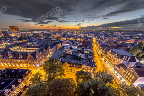 Preview: Aerial Groningen city night