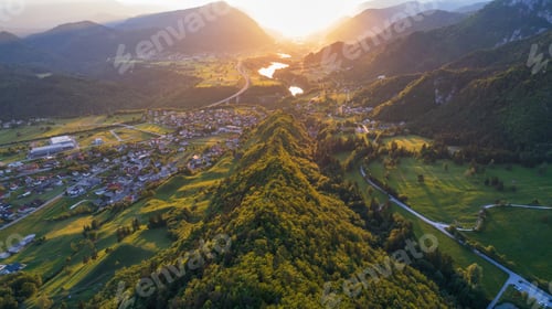 Preview: Aerial view over landscape