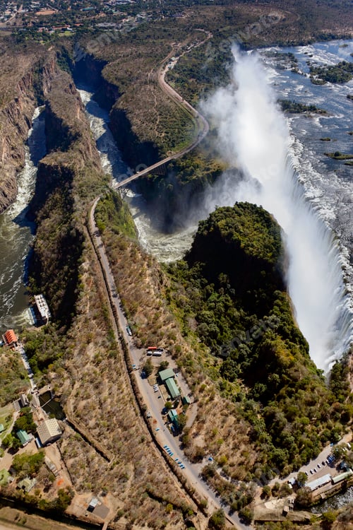 Preview: Aerial view of Victoria Falls