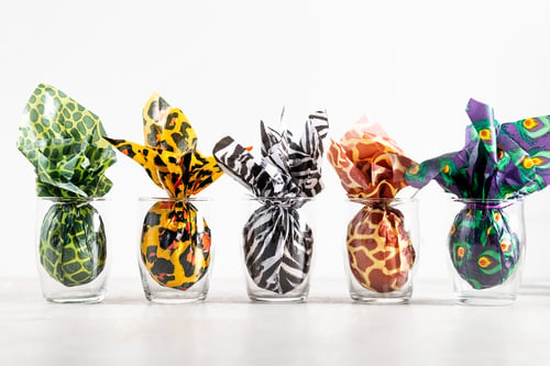 Preview: Easter eggs wrapped up in animal print paper