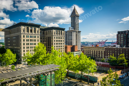 Preview: View Of Buildings Near Pioneer Square, In Seattle, Washington.