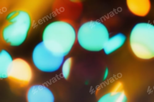 Preview: Abstract Outline Of Light- Colored Circles Bokeh. Blurred Background