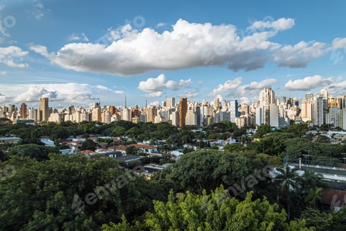 Visualização: Vista aérea da cidade de São Paulo, Brasil