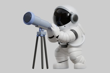 Preview: Astronaut looking through telescope
