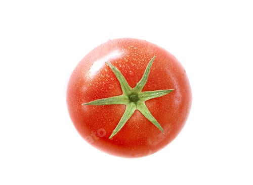 Preview: Fresh red tomato on white background