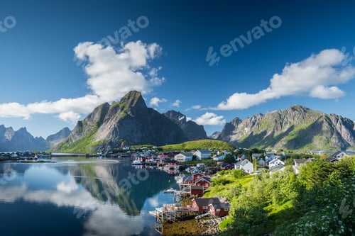 Preview: Beautiful landscape in Lofoten Islands in Summer, Norway