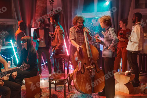 Preview: Group of people visiting social event