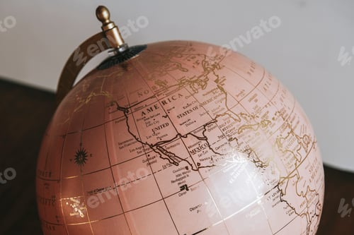 Preview: Pink globe sphere in a room