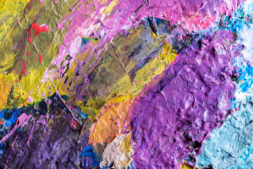 Preview: different color oil paint. colorful acrylic paint. modern art concept. painter palette