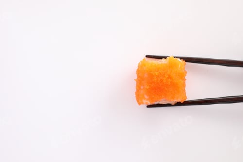 Preview: California Maki Roll Sushi Japanese Food Isolated In White Background