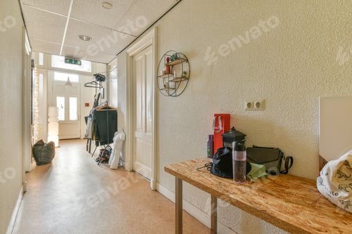 Preview: White corridor in modern apartment