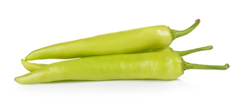 Preview: Green peppers isolated on white background