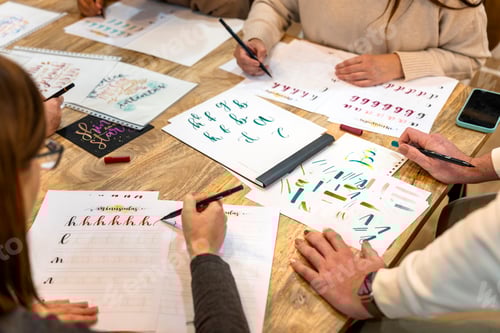 Preview: Art lettering workshop. Learning to draw letters. College classes.