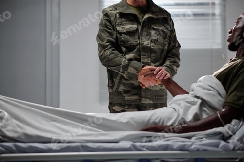 Preview: Soldier visiting his colleague in clinic