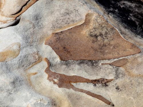 Preview: Detail And Texture Of A Large Rock - Close Up Photograph Showing Details And Textures Of A Large