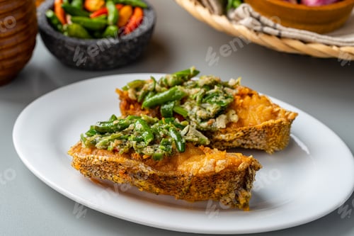 Preview: Fried Mackerel fish with sambal ijo
