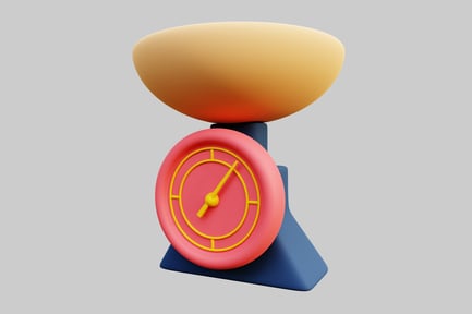 Preview: Cartoon food kitchen scale