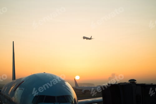 Preview: Airplane at take-off