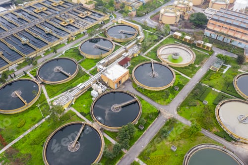 Preview: Sha Tin, Hong Kong 17 March 2019: Sewage treatment plant in Hong Kong city