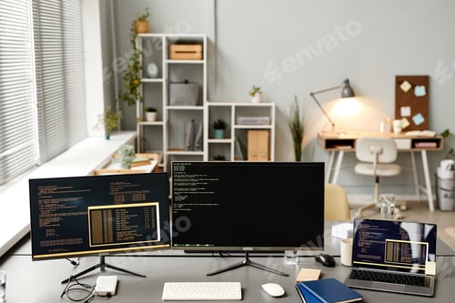 Preview: Computers with Code Lines in Office