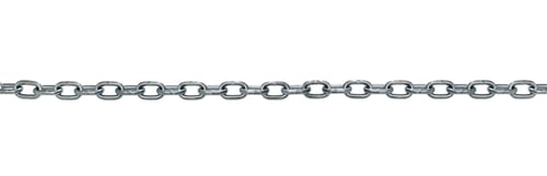 Preview: Metal straight chain isolated on white background