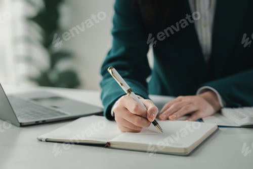 Preview: Auditor is working on accounting in the office, accountant calculating the financial liquidity of t