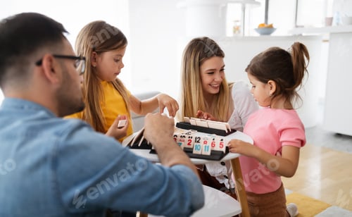 Preview: Happy family having fun times at home