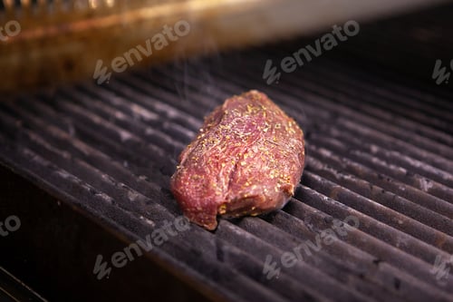 Preview: Beef grilled in kitchen restaurant