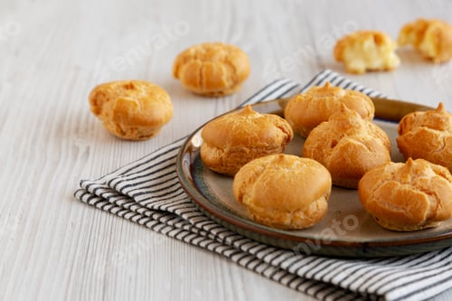 Preview: Homemade Mini Cream Puffs filled with Whipped Cream