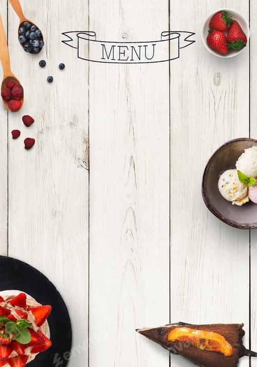 Preview: Black board as mockup for restaurant menu