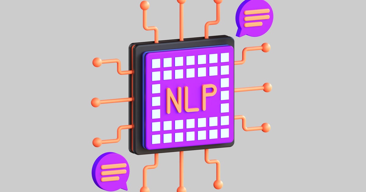 Nlp technology processor with data stream 3D, Incl. AI & chip - Envato
