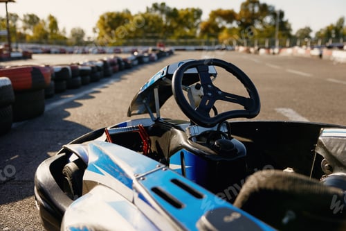 Preview: Go Kart Steering Wheel on Outdoor Race Track