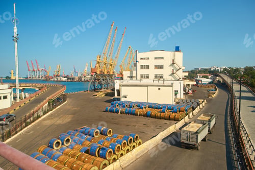 Preview: Cargo stock on sea port.