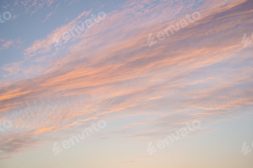 Preview: Colorful Cloudscape at Sunset Time. Landscape Horizon Sky Summer.Sky Background