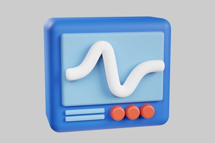 Preview: Stylized monitor with line chart