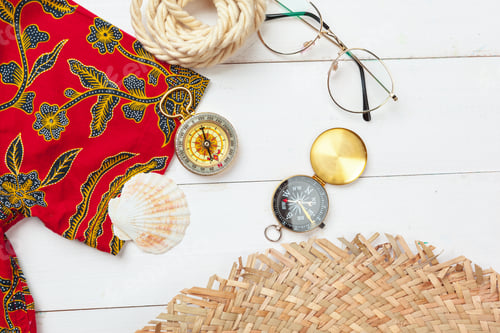Preview: Time to Travel. Idea for tourism with compass