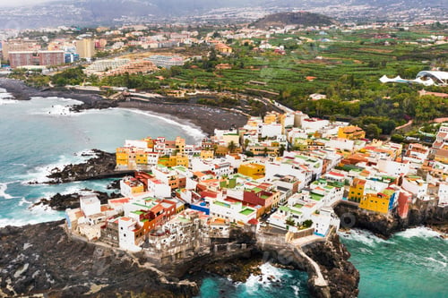 Preview: Top view of the town of Punta Brava near the town of Puerto de la Cruz on the island of Tenerife