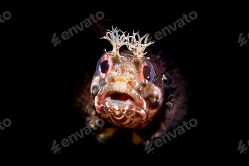 Preview: Close up fringe head blenny