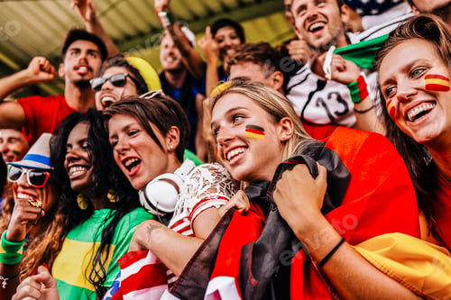 Preview: Supporters from Multiple Countries at Stadium All Together