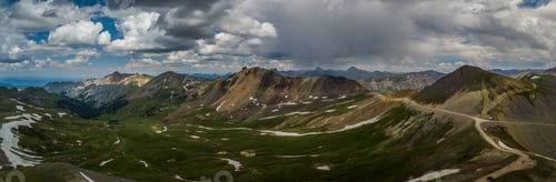 Preview: Engineer Pass Colorado view from the top, panoramic shot