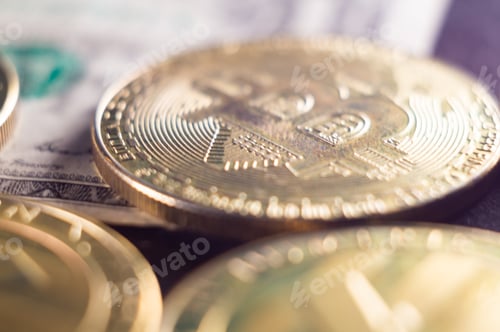 Preview: Closeup shot of golden coins