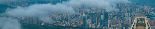 Preview: Aerial view of ping an finance center in Shenzhen city,China
