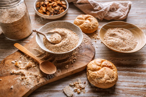 Preview: Zero waste concept - Making homemade panko and breadcrumbs from leftover bread and buns