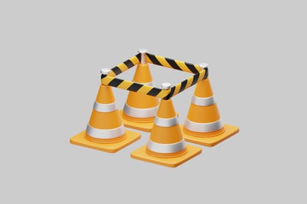 Preview: Traffic cones and barricade square