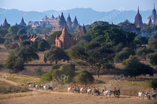 Preview: Scenic view in the archaelogical Zone of Bagan in Myanmar (Burma).