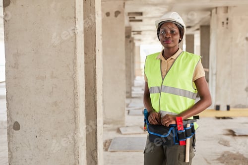 Preview: Female Construction Worker Smiling
