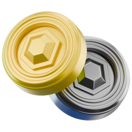 Preview: Glittering Gold Silver Coins
